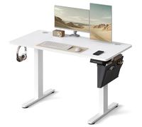 SONGMICS Escritorio Eléctrico, Regulable en Altura, 120 x 60 cm, Regulación Continua, 4 Alturas de Memoria, Puerto USB-C, Blanco Nube LSD132W01