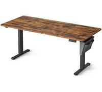 SONGMICS Escritorio eléctrico regulable en altura 180x80 cm color marrón