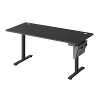 SONGMICS Escritorio Eléctrico, Regulable en Altura, 70 x 160 x (72-120) cm, 4 Alturas de Memoria, Bolsillo de Almacenamiento, para Oficina en Casa, Estudio, Negro Tinta/Marrón Rústico y Negro