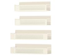 SONGMICS Especiero Magnético, Juego de 4, 2 Estantes Grandes y 2 Pequeños, Organizador de Especias sin Taladrar, para Cocina, Frigorífico, Microondas, Lavadora, Blanco Crema KCS061W01