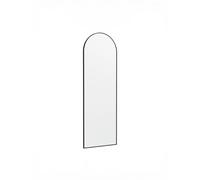 SONGMICS Espejo Colgante de Cuerpo Entero, 120 x 40 cm, Espejo de Arqueado, Marco de Aleación de Aluminio, Vidrio Templado, para Dormitorio, Aalón, Vestidor, Negro Tinta