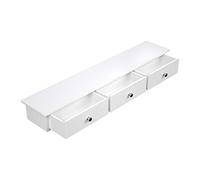 SONGMICS Estante de Pared con 3 Cajones, Carga de 15 kg, 80 x 15 x 10 cm | Repisas de Pared, para Pasillo, Salón, Oficina, Ahorro de Espacio, Estilo Moderno, Blanco Nube, Colección ISLAND LWS085W01