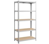 SONGMICS Estantería de 5 Niveles, 200 x 100 x 50 cm, Carga de 875 kg (175 kg por Nivel), Estantería para Cargas Pesadas, Estante Ajustable en Altura, para Garaje, Sótano, Plata GLR050E01