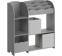 SONGMICS Estantería de juguetes con 2 cajones de color gris