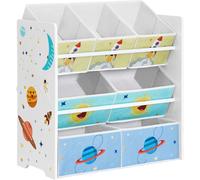SONGMICS Estantería infantil con 7 cajas de color blanco