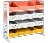 SONGMICS Estantería infantil de 83 x 38 x 78 cm de color blanco