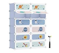 Estantería Modular Infantil de 12 Cubos Azul Pálido