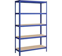 SONGMICS Estantería pesada de 5 niveles de 60 x 120 x 200 cm de color azul