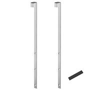 SONGMICS Gancho Puerta, Gancho para Colgar Armario Joyero a la Puerta, Juego de 2, Acero, 1,2 x 2,2 x 32 cm(Largo x Ancho x Alto), Plateado JJC901E01