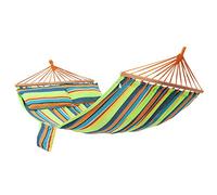 SONGMICS Hamaca Colgante con travesaño Transpirable y portátil Tela de Polialgodón 210 x 150 cm Carga de 301 kg Jardin Camping GDC22Q