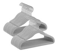 SONGMICS Hangerworld - Perchas de Terciopelo para Armario (50 Unidades, giratorias, 360º), Color Gris