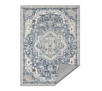 SONGMICS HOME Alfombra, Alfombra Antideslizante 120 x 170 cm para Dormitorio, Estilo Tradicional Vintage, Adorno para Salón, Cocina, Entrada, Comedor, Lavable a Máquina, Gris Paloma TAR032G01