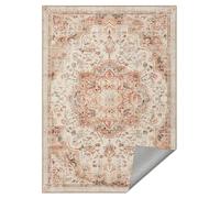 SONGMICS Home Alfombra de Salón Vintage de Pelo Corto, Antideslizante y Lavable a Máquina, 230 x 160 x 0,1 cm, 1 Pieza, para Dormitorio y Comedor, Beige y Camel Claro, Verina TAR033L01