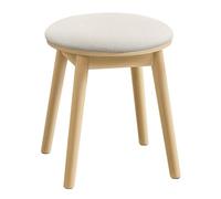 BOHOVEN Colección - Taburete de Tocador Blanco Crema y Beige Roble