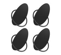 SONGMICS HOME Juego de 4 Ganchos para Abrigos, Colgador de Pared, Toallas, Cada uno Soporta hasta 5 kg, Diseño de Huevos, para Salón, Dormitorio, Entrada, Negro Tinta LCR039B01