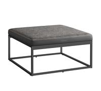 SONGMICS Home Mesa de Centro Cuadrada, Tablero Reversible, Marco de Acero | Mesa de Salón, Mesa Auxiliar, Taburete, Minimalista, Carga de 300 kg, para Salón, Gris Paloma, Colección LUIZ LOM077G01