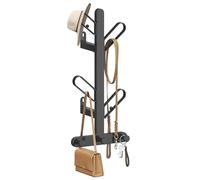 SONGMICS HOME Perchero de Pared, Colgador de Pared en Forma de Rama, con 7 Ganchos, Bloques Esféricos, para Ropa, Sombreros, Bolsos, Negro Tinta RCR035B01