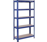SONGMICS Juego de 2 Estanterías de 5 Niveles para Cargas Pesadas, Estante Ajustable en Altura, Carga de 650 kg (130 kg por Nivel), para Garaje, Sótano, 30 x 75 x 150 cm, Azul GLR60Q