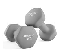 SONGMICS Juego de 2 mancuernas hexagonales con revestimiento de neopreno para entrenamiento de fuerza, entrenamiento, fitness, entrenamiento en casa