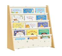 SONGMICS Librería Infantil de 4 Niveles, de Tela Oxford | Estantería Infantil para Libros, para Habitación, 62,4 x 25 x 60 cm, Beige Haya y Beige, Colección TEZA GKR079YM01