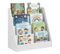 SONGMICS Libreria Infantil, para Libros y Juguetes, 4 Niveles | Estantería Montessori, Expositor de Libros Ilustrados, 60 x 30 x 60 cm, Blanco Nube, Colección CUSTOS GKR074WZ01