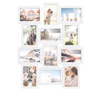 SONGMICS Marco de Fotos Múltiple, Collage para 12 Fotos de 10 x 15 cm | Marco de Pared, Decoración del Hogar, para Salón y Dormitorio, Blanco, Colección KAVI RPF103WZ01