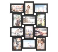 SONGMICS Marco de Fotos Múltiple, Collage para 12 Fotos de 10 x 15 cm | Marco de Pared, Decoración del Hogar, para Salón y Dormitorio, Negro, Colección KAVI RPF103BZ01
