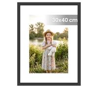 SONGMICS Marcos de Fotos, Marcos para Cuadros de Pared, 42 x 32 x 1,5 cm | Portafotos, PVC, Juego de 1, Regalo para Madre, Negro, Colección KAVI RPF086BZ01