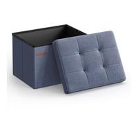 SONGMICS MAZIE Collection ULSF102Q01 - Otomana plegable de almacenamiento, reposapiés, 12.2 x 16.1 x 12.2 pulgadas, capacidad de carga de 285 libras, para sala de estar, dormitorio, oficina en casa