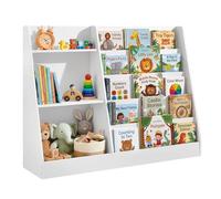 SONGMICS Mueble de Almacenaje para Libros y Juguetes, Estantería Montessori de 5 Niveles, Expositor de Libros Ilustrados, para Guardería, 30 x 103,6 x 80 cm, Blanco Nube GKR077WZ01