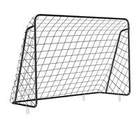 SONGMICS Nero SZQ300BK - Portería de fútbol para niños, Red de fútbol, Montaje rápido, para jardín, Patio, Parque, Playa, Tubos de Hierro, Red de Polietileno, 300 x 120 x 205 cm