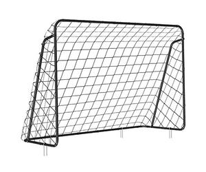 SONGMICS Nero SZQ300BK - Portería de fútbol para niños, Red de fútbol, Montaje rápido, para jardín, Patio, Parque, Playa, Tubos de Hierro, Red de Polietileno, 300 x 120 x 205 cm