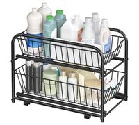 SONGMICS Organizador de cocina, 2 Niveles, Negro Clásico