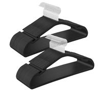 SONGMICS Paquete de 50 Perchas de plástico de Alta Resistencia, Perchas con Muescas Anchas en los Hombros, Barra para Pantalones, Gancho Giratorio de 360°, Ahorro de Espacio, 16.4 Pulgadas, para