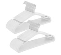 SONGMICS Paquete de 50 perchas de plástico de alta resistencia, perchas con muescas anchas en los hombros, barra para pantalones, gancho giratorio de 360°, ahorro de espacio, 16.4 pulgadas, para