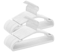 Juego de 50 Perchas para Ropa 43 x 21 cm Blanco Nube