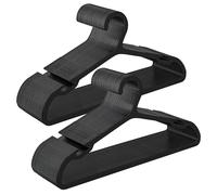 SONGMICS Perchas, Juego de 50, Perchas de Plástico, con Muescas de Hombro Anchas, Ahorra Espacio, 41,7 cm de Largo, para Armario, Negro Tinta CRP010B01