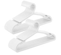 SONGMICS Perchas, Juego de 50, Perchas de Plástico, con Muescas de Hombro Anchas, Ahorra Espacio, 41,7 cm de Largo, para Armario, Blanco Nube CRP010W01