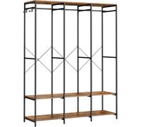 SONGMICS Perchero de 40 x 141 x 180 cm de color marrón rústico