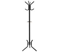 SONGMICS Perchero de Metal, Soporte de Ropa de Pie, Colgador de Bolsos Gorras Ropa, Altura de 178 cm, con 12 Ganchos, Negro RCR17B