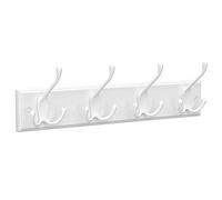 SONGMICS Perchero de Pared, 4 Ganchos Triples de Metal, Premontado | Para Abrigos, Bolsos, Llaves, en la Entrada, Dormitorio, Salón, blanco cálido claro, Colección ISLAND LHR30WT