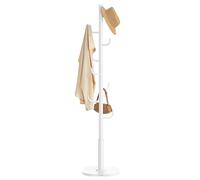 SONGMICS Perchero en Forma de Cactus, Perchero, 8 Ganchos con Extremos hacia Arriba, 175,3 cm de Altura, para Ropa, Sombreros, Bolsos, Blanco Nube RCR039WC01
