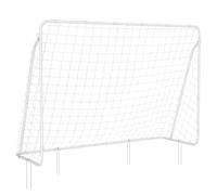 SONGMICS Portería de Fútbol Infantil, para Jardín, Patio, Parque, Playa, Tubo de Marco, Red de PE, 215 x 76 x 150 cm, Negro/Blanco Negro