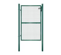 SONGMICS Puerta de Jardín de Acero Galvanizado, 106 x 200 cm (Largo x Alto) | Puerta para Valla, con Cerradura, Manija y Llave, Verde, Colección PATYA GGD200G