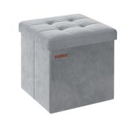 Puff Almacenaje 38 x 38 x 38 cm Gris Paloma