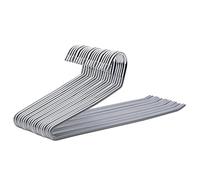 SONGMICS Set de 20 Perchas de Metal, Perchas Multifuncionales con Recubrimiento Antideslizante, Ahorro de Espacio, 38 cm de Longitud, Gris CRI04G-20