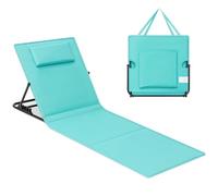 Juego de 2 Tumbonas de Playa 158 x 55 cm Azul Lago