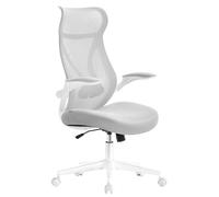 SONGMICS Silla de Escritorio de Malla, con Reposacabezas, Altura Ajustable | Silla giratoria de Oficina, Mecanismo sincronizado, Contemporáneo, Gris Paloma, Colección KIME OBN088GD01