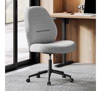 SONGMICS Silla de Oficina, Altura Ajustable, Silla Giratoria Acolchada, Altura Ajustable, Función de Balanceo, para Oficina, Estudio en Casa, Adolescentes, Gris Paloma OBG044G01V1