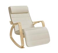 Silla Mecedora con Apoyabrazos Mecedora con Reposapiés Ajustable en 5 Posiciones